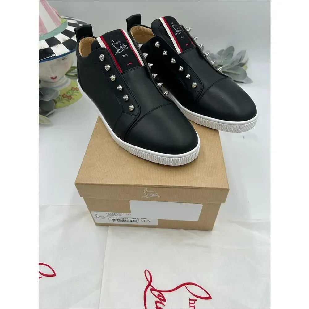 Men's Christian Louboutin F. A. V. Fique slip on sneakers size 41.5 made Italy